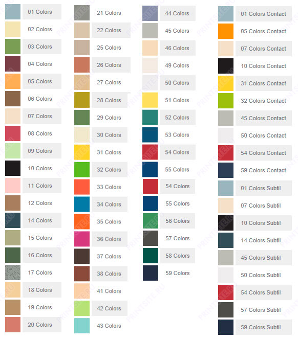 ГМУНД КОЛОРС (51 цвет) - образец цвета и тиснения - Gmund Colors